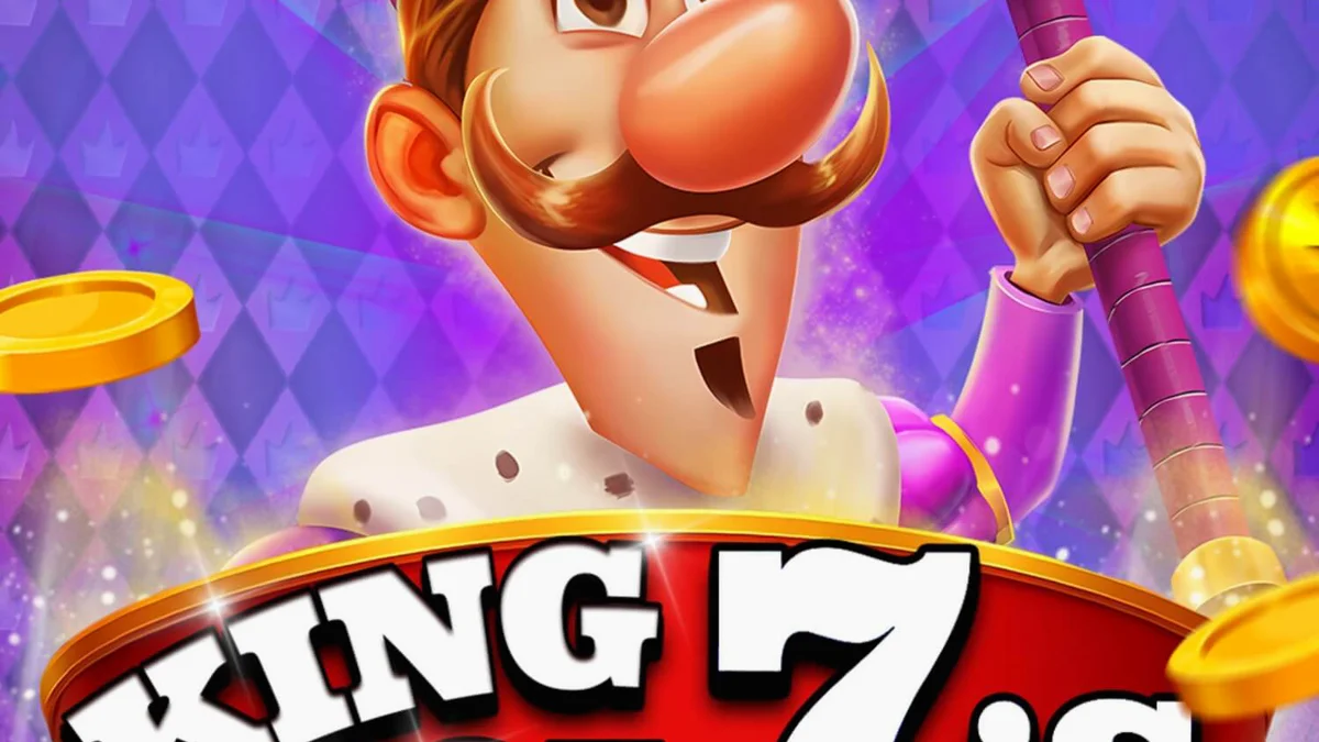Tampilan visual slot King of 7’s dengan simbol mahkota dan angka 7 yang mewah.